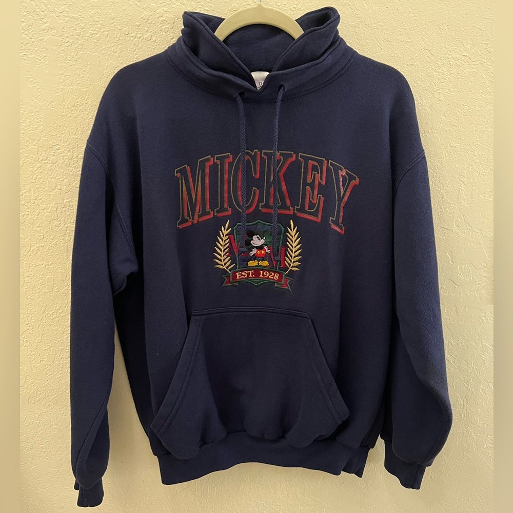 Vintage MICKEY MOUSE *MADE IN USA Disney Store navy blue sweatshirt | SMALL